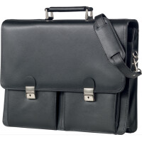Alassio Aktentasche "VENETO", Leder, schwarz