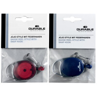 DURABLE Ausweishalter mit Jojo, oval, grün transparent