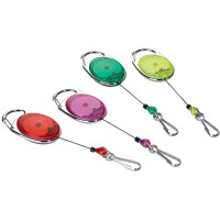 DURABLE Ausweishalter mit Jojo, oval, lila transparent