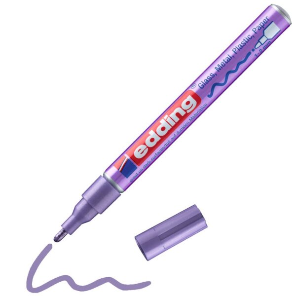EDDING Glanzlackmarker 751, 1-2mm, Rundspitze, violett-metallic 751-9-078