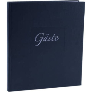 Goldbuch Gästebuch m.Wortp. schwarz SEDA 23x25cm