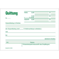 RNK Verlag Quittung A6 m.Mwst 50 Blatt