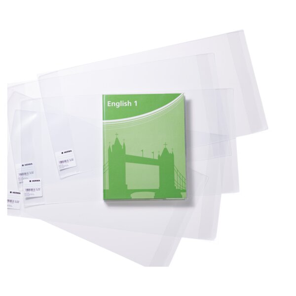 HERMA Buchschoner Basic mit Lasche, 310x540mm, transparent 14310