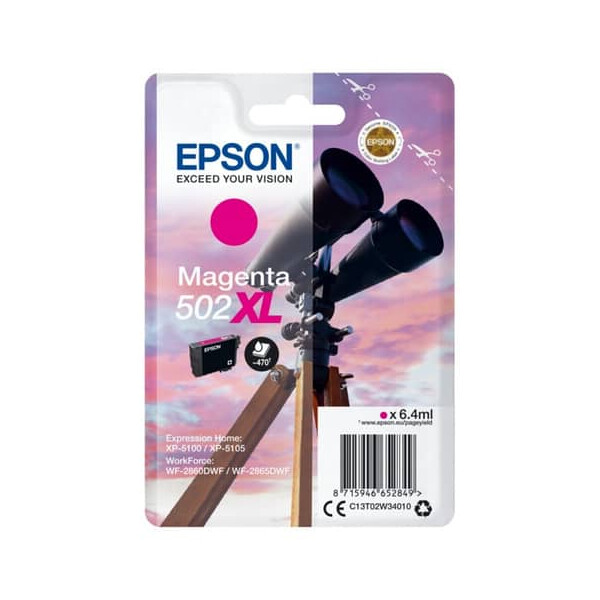EPSON Original Epson Tintenpatrone magenta High-Capacity (C13T02W34010,T02W340,502XL,T02W3,T02W34010)