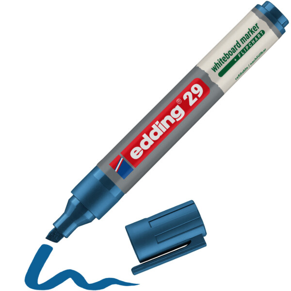 EDDING Whiteboardmarker EcoLine, 1,5-5mm, Keilspitze, blau 4-29003
