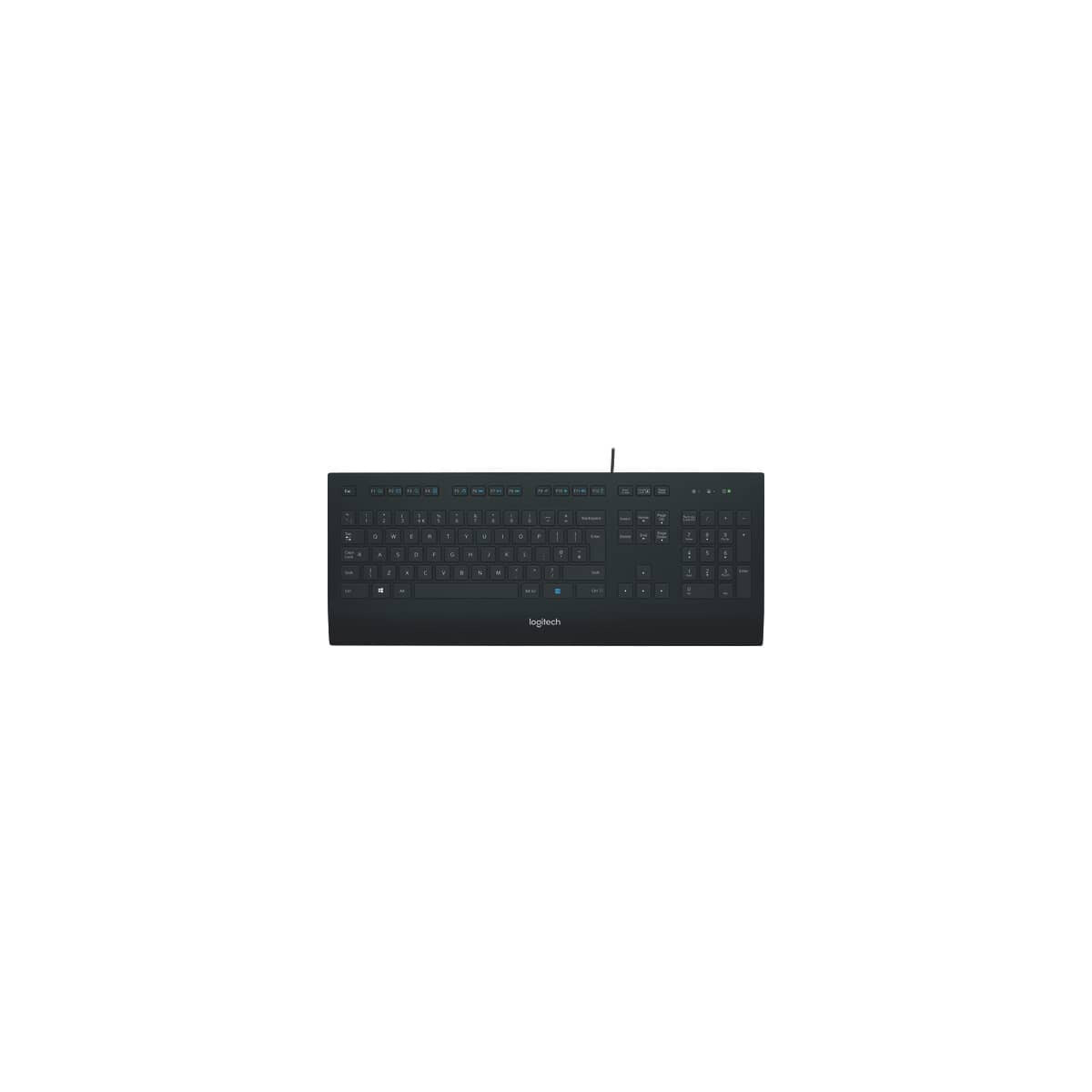 USB K280e, Logitech schwarz kabelgebunden, Business, Deutsch, Tastatur