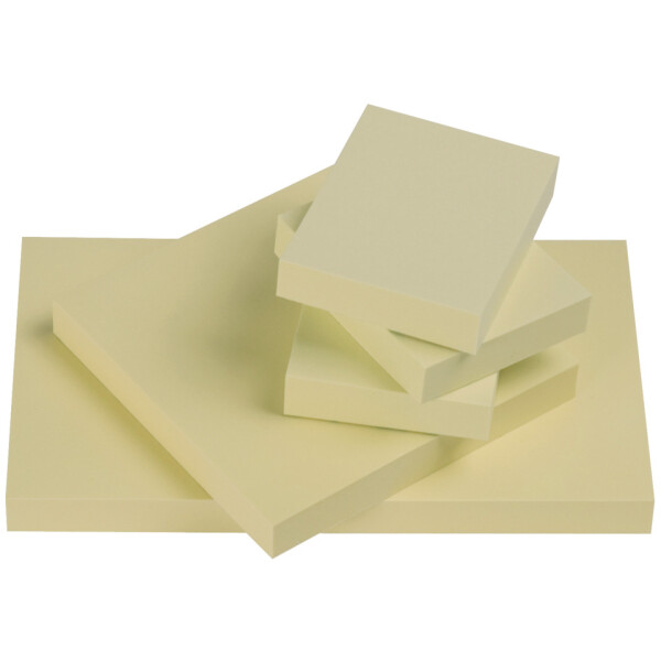 Q-CONNECT Haftnotizblock Quick Notes, 100 Blatt, 1 St&uuml;ck, 76x127mm, gelb KF10503