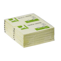 Q-CONNECT Haftnotizblock Quick Notes, 100 Blatt, 1 Stück, 76x127mm, gelb KF10503