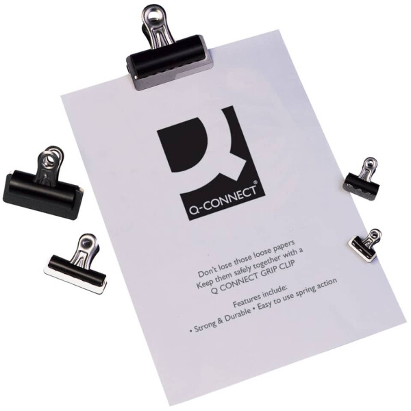 Q-CONNECT Briefklemmer Foldback, 51mm, 10 St&uuml;ck, schwarz KF01289