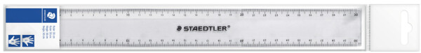 STAEDTLER Flachlineal, 300 mm, aus Kunststoff, transparent