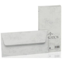 RÖSSLER Briefumschlag DL grau marmora 20 20 Stück