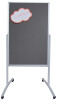FRANKEN Kombi-Flipchart PRO, (B)760 x (H)1.210 mm, grau weiß