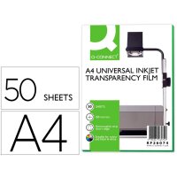 Q-CONNECT Inkjet Folie, A4, 50 Stück, KF26074