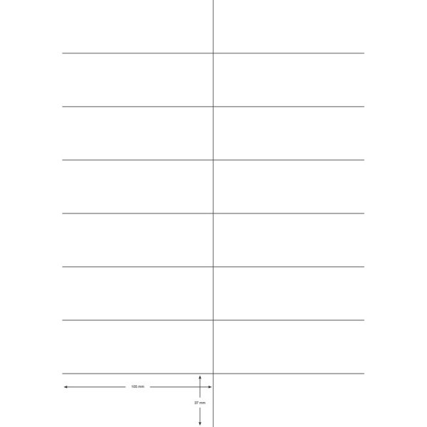 Q-CONNECT Universaletikett, 105x37mm, 1600 St&uuml;ck, wei&szlig; KF10654