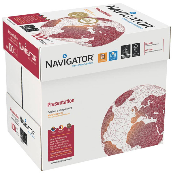 NAVIGATOR Kopierpapier Presentation, A4, 100g m&sup2;, 500 Blatt, wei&szlig; N10A4