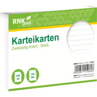 RNK Verlag Karteikarte A6 100 Stück weiß liniert