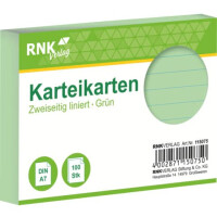 RNK Verlag Karteikarte A7 100 Stück grün liniert