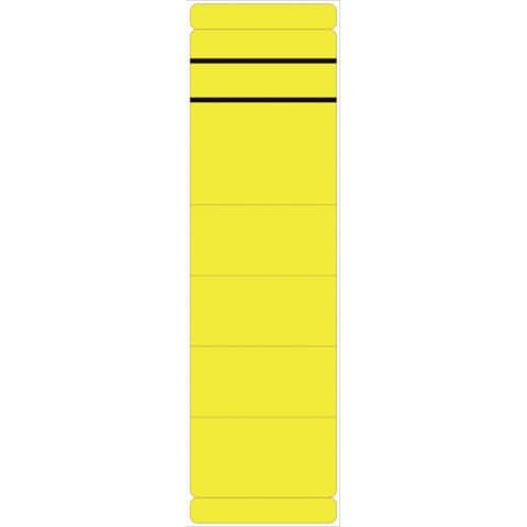 Rückenschild lang breit gelb NEUTRAL selbstklebend Packung 10 Stück