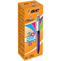 Bic Vierfarbkugelschreiber 4 Colours GRIP Fun, 0,4mm
