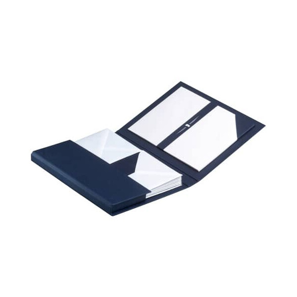 R&Ouml;SSLER Briefmappe Paper Royal A5 C6 blau wei&szlig;