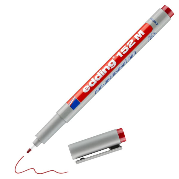 EDDING Folienstift 152M non-permanent, 1,0mm, rot 152 002