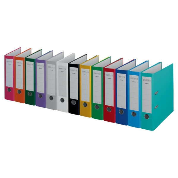 CENTRA Ordner Plastik Chromos, mit Schlitzen, A4, 80 mm, sortiert 230143