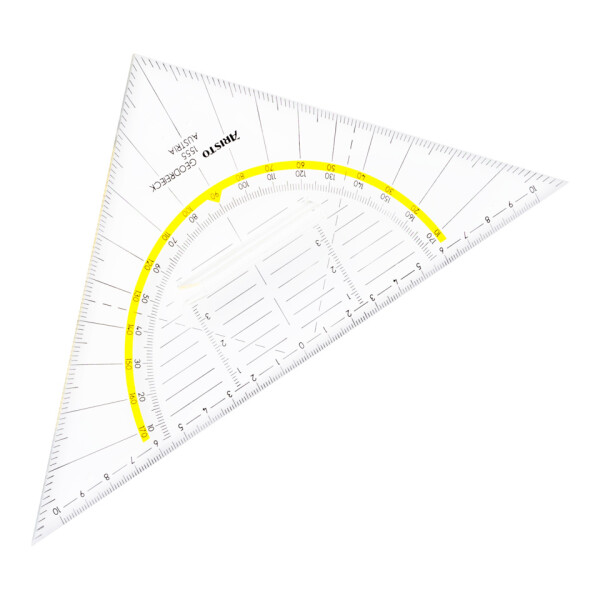 ARISTO Geodreieck 22.5 cm, mit Griff, Facette an Hypotenuse, Tuschenoppen AR1555 2
