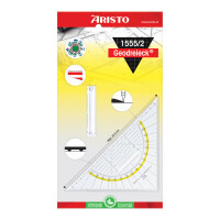 ARISTO Geodreieck 22.5 cm, mit Griff, Facette an Hypotenuse, Tuschenoppen AR1555 2