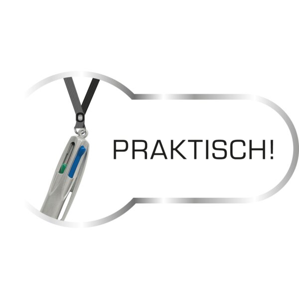 BIC Vierfarbkugelschreiber 4 Colours GRIP PRO, 0,4 mm 526283