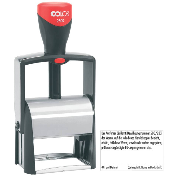 COLOP Selbstf&auml;rbestempel 2600 Class mit Gutschein 127770