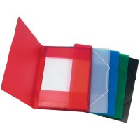 Q-CONNECT Gummizugmappe, A4, transparent rot KF02311