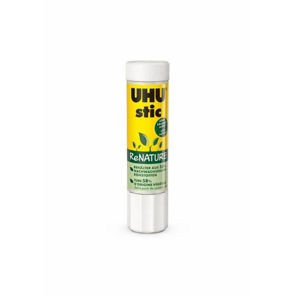 UHU Klebestift stic ReNATURE, ohne L&ouml;sungsmittel, Stiftform mit 21 g 40
