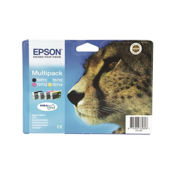 EPSON Original Epson Tintenpatrone MultiPack Bk,C,M,Y (C13T07154012,T0715,T07154012)