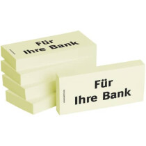 BIZSTIX Haftnotiz Für Ihre Bank gelb 5 Stück