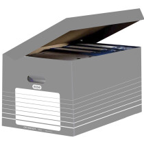 ELBA Archiv-Klappdeckelbox, DIN A4, grau weiß