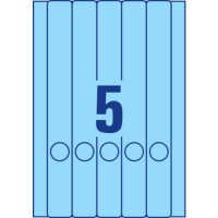 AVERY Zweckform Ordner-Etiketten, A4 mit ultragrip, 38 x 297 mm, 20 Bogen 100 Etiketten, blau