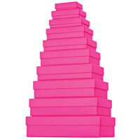 stewo Geschenkkarton uni pink 10 teilig flach