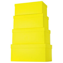 stewo Geschenkkarton uni gelb 4tlg hoch