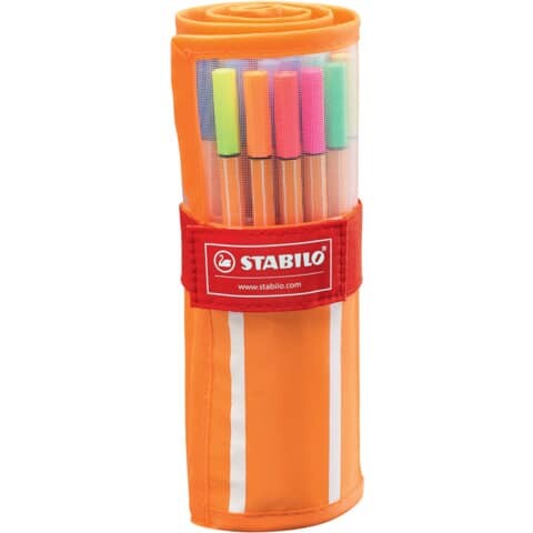 STABILO Fineliner point 88 Rollerset, Etui mit 30 Stiften