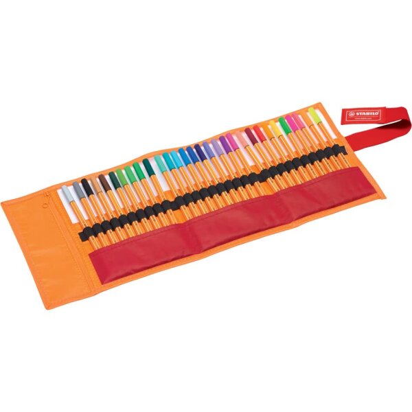 STABILO Fineliner point 88 Rollerset, Etui mit 30 Stiften 8830-2