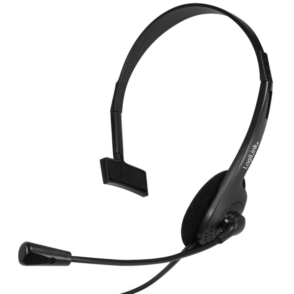 LogiLink Mono Headset, mit Mikrofon, 3,5 mm Klinkenstecker