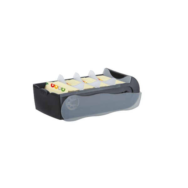 HAN Lernkartei CROCO DIN A7 quer, Lernkartei mit 100 Karten, transluzent-schwarz 997-633D