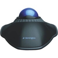 Kensington Trackball Orbit schwarz blau kabelgebunden mit Scroll Ring