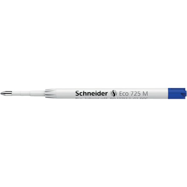 SCHNEIDER Kugelschreibermine Eco 725, Gro&szlig;raummine ISO-Format G2, dokumentenecht, M, blau 172513