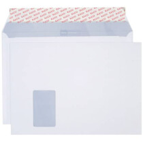 ELCO Briefhülle Premium C4 mit Fenster, Haftklebung, 120g m², weiß, 250 Stück