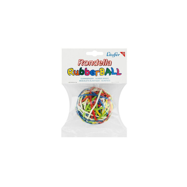 L&Auml;UFER Gummib&auml;nder Rondella Rubberball, ca. &Oslash; 60 mm, bunt, ca. 200 B&auml;nder 50960