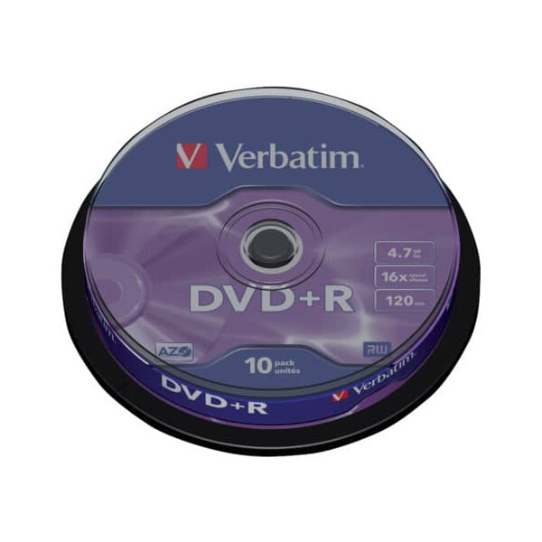 Verbatim DVD+R 10er Spindel 4,7Gb120min