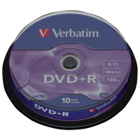 Verbatim DVD+R 10er Spindel 4,7Gb120min