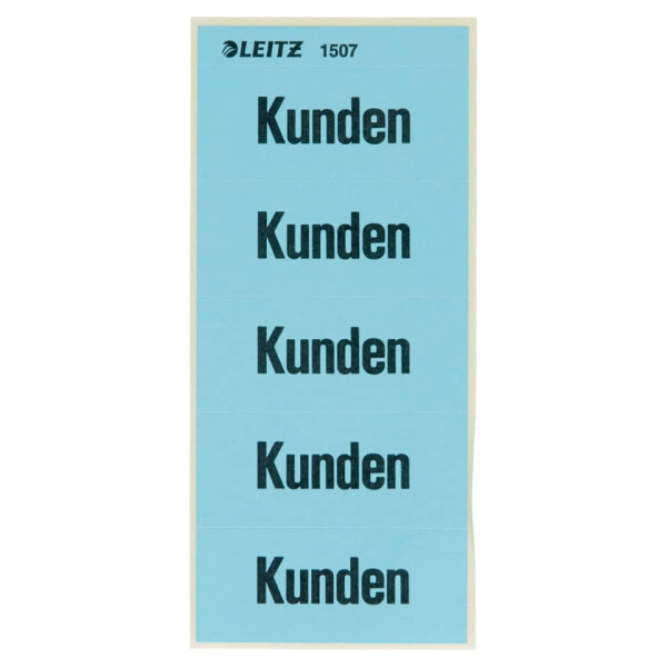 LEITZ Inhaltsschild Kunden, selbstklebend, 100 St&uuml;ck, blau 1507-00-00