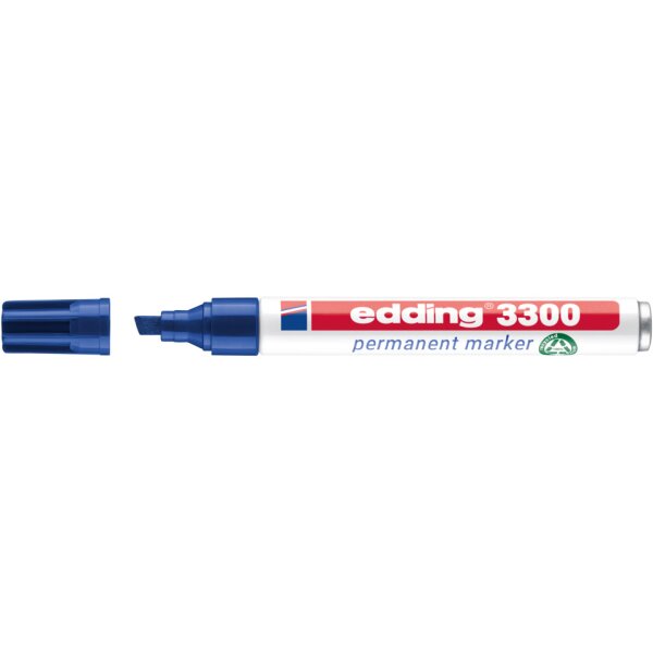 EDDING Permanentmarker 3300, Keilspitze, nachf&uuml;llbar, 1-5mm, blau 4-3300003